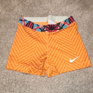 Orange Nike Pro Spandex— FUN pattern!